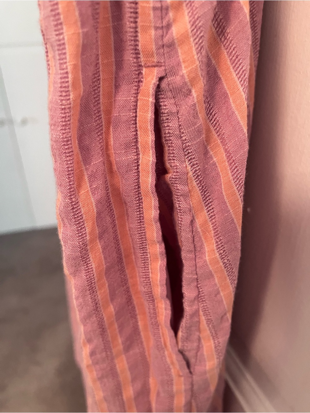 American Eagle Outfitters Orange and Lilac Striped Midi Sundress sz XXL - Picture 7 of 8
